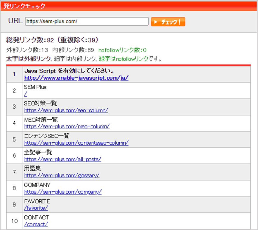 発リンクチェック　活用方法