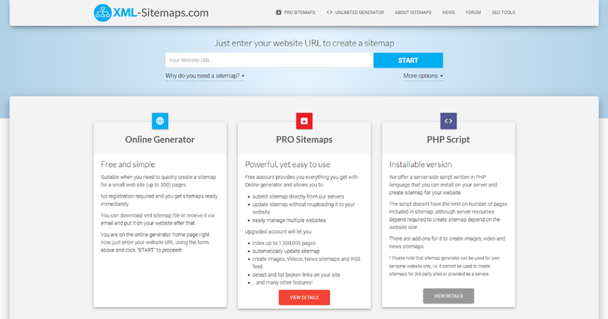 XML Sitemaps Generator